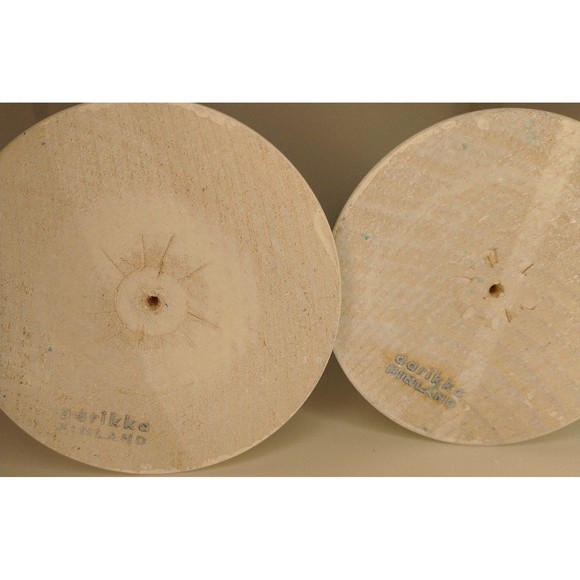 Aarikka Finland Candle Sticks Holders Set of 2 White Wood - Picture 11 of 12